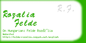 rozalia felde business card